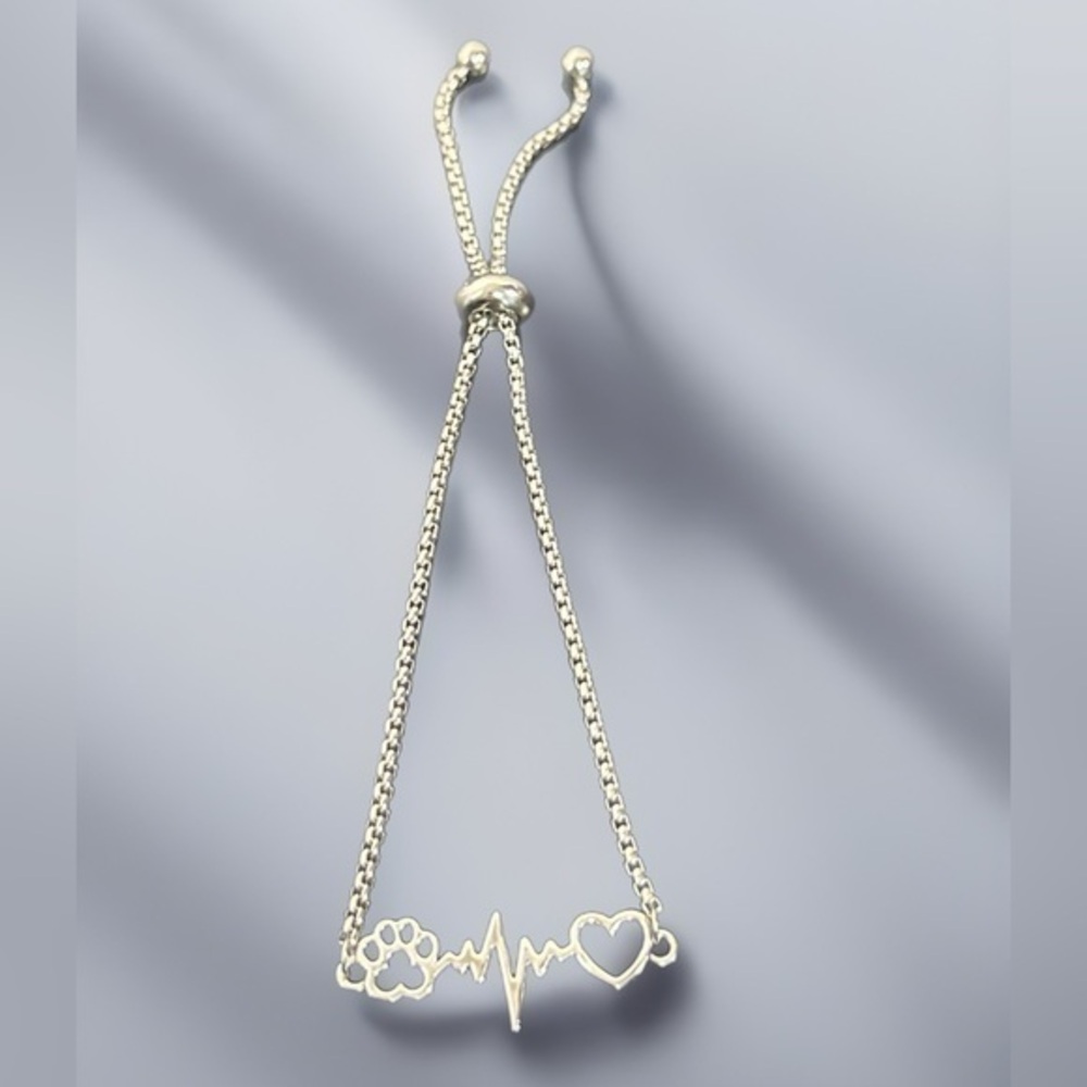 Pet‎ heartbeat,Handmade adjustable bracelet, stainless steel